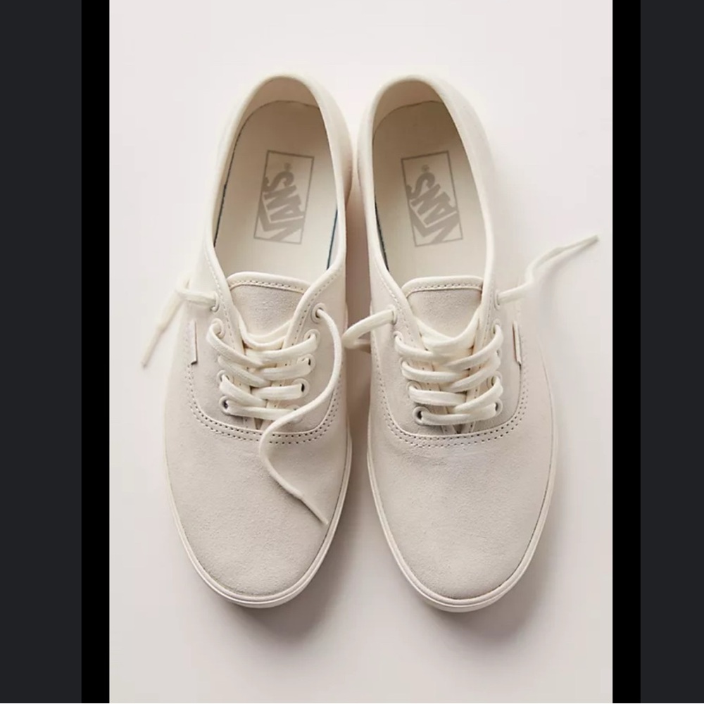 Vans Off-White Suede Lace-Up Sneakers
